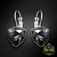 Auskari „Bermudu Trīsstūris (Silver Night)“ ar Swarovski™ kristāliem