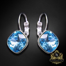 Auskari „Apžilbinošs Spīdums IV (Aquamarine Blue)“ ar Swarovski™ kristāliem