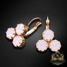 Auskari „Kristāla Lēdija II (Rose Water Opal)“ ar Swarovski™ kristāliem