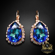 Auskari „Debesu Piliens III (Bermuda Blue)“ ar Swarovski® kristāliem
