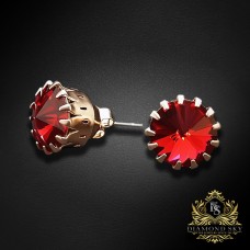 Auskari „Vintage VII (Scarlet)“ ar Swarovski® kristāliem