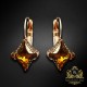 Auskari „Kristāla Rombs II (Topaz Dorado)“ ar Swarovski® kristāliem