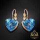 Auskari „Bermudu Trīsstūris (Aquamarine Blue)“ ar Swarovski™ kristāliem