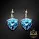 Auskari „Bermudu Trīsstūris (Aquamarine Blue)“ ar Swarovski™ kristāliem
