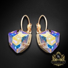 Auskari „Bermudu Trijstūris (Aurora Borealis)“ ar Swarovski® kristāliem