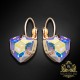 Auskari „Bermudu Trijstūris (Aurora Borealis)“ ar Swarovski® kristāliem