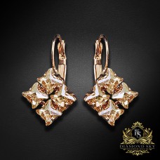 Auskari „Kristāla Viesulis (Golden Shadow)“ ar Swarovski® kristāliem