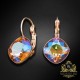 Auskari „Apžilbinošs Mirdzums IV (Light Colorado Topaz Shimmer)“ ar Swarovski™ kristāliem