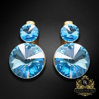 Auskari „Clarice IV (Aquamarine Blue)“ ar Swarovski® kristāliem
