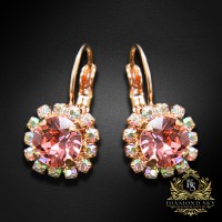 Auskari „Krāšņums II (Rose Peach)“ ar Swarovski® kristāliem