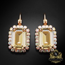 Auskari „Lourdes II (Golden Shadow)“ ar Swarovski® kristāliem