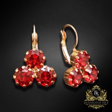 Auskari „Kristāla Lēdija II (Scarlet)“ ar Swarovski® kristāliem