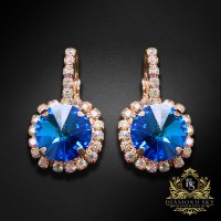 Auskari „Klaris VII (Sapphire)“ ar Swarovski™ kristāliem