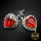 Auskari „Okeāna Sirds (Siam)“ ar Swarovski™ kristāliem