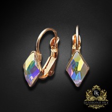 Auskari „Kristāla Rombs IV (Aurora Borealis)“ ar Swarovski™ kristāliem