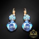 Auskari „Žilbinošais Mirdzums VI (Light Sapphire Shimmer)“ ar Swarovski® kristāliem