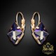 Auskari „Kristāla Rombs III (Bermuda Blue)“ ar Swarovski® kristāliem