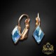 Auskari „Kristāla Rombs IV (Aquamarine Blue)“ ar Swarovski® kristāliem
