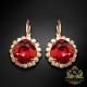 Auskari „Žilbinošais Mirdzums III (Scarlet)“ ar Swarovski® kristāliem