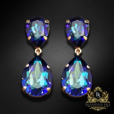 Auskari „Kristāla Lāse III (Bermuda Blue)“ ar Swarovski™ kristāliem