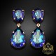 Auskari „Kristāla Lāse III (Bermuda Blue)“ ar Swarovski™ kristāliem