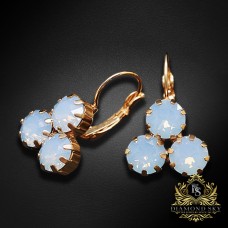 Auskari „Kristāla Lēdija II (Air Blue Opal)“ ar Swarovski® kristāliem