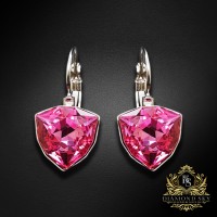 Auskari „Bermudu Trijstūris (Rose)“ ar Swarovski® kristāliem
