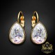 Auskari „Kristāla Piliens (White Patina)“ ar Swarovski® kristāliem