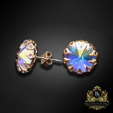 Auskari „Vintāžš VIII (Aurora Borealis)“ ar Swarovski™ kristāliem
