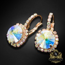 Auskari „Klaris VII (Aurora Borealis)“ ar Swarovski™ kristāliem