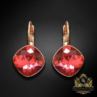 Auskari „Žilbinošais Mirdzums IV (Padparadscha)“ ar Swarovski® kristāliem