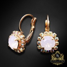 Auskari „Krāšņums II (Rose Water Opal)“ ar Swarovski® kristāliem