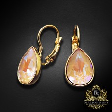 Auskari „Kristāla Piliens (Cappuccino DeLite)“ ar Swarovski® kristāliem