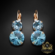 Auskari „Klaris VIII (Aquamarine Blue)“ ar Swarovski™ kristāliem