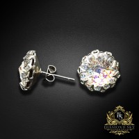 Auskari „Vintāžš VIII (White Patina)“ ar Swarovski™ kristāliem