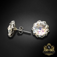 Auskari „Vintāžš VIII (White Patina)“ ar Swarovski™ kristāliem