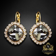 Auskari „Žilbinošais Mirdzums III (Silver Shadow)“ ar Swarovski® kristāliem