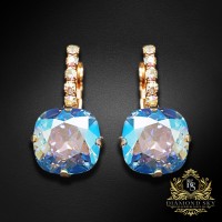 Earrings “Glare VII” (Light Sapphire Shimmer) dazzling with Crystals by Swarovski®