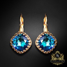 Auskari „Vintage IV (Bermuda Blue)“ ar Swarovski® kristāliem