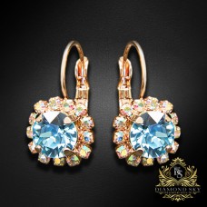 Auskari „Krāšņums II (Aquamarine Blue)“ ar Swarovski® kristāliem