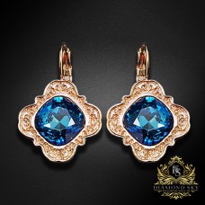 Auskari „Nostalģija III (Bermuda Blue)“ ar Swarovski™ kristāliem