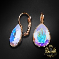 Серьги «Кристальная Капля II (Aurora Borealis)» с кристаллами Swarovski™