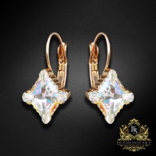 Auskari „Kristāla Rombs II (Aurora Borealis)“ ar Swarovski™ kristāliem