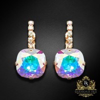 Earrings “Glare VII (Aurora Borealis)” created with Crystals by Swarovski®