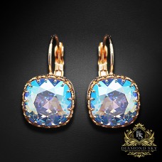 Auskari „Vintage V (Light Sapphire Shimmer)“ ar Swarovski® kristāliem