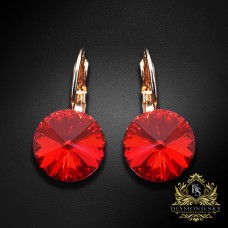 Auskari „Klaris II (Scarlet)“ ar Swarovski™ kristāliem