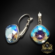 Auskari „Žilbinošais Mirdzums IV R (Light Sapphire Shimmer)“ ar Swarovski® kristāliem