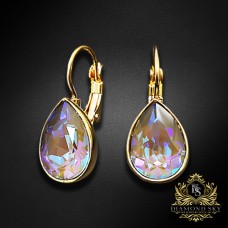 Auskari „Kristāla Lāse (Army Green DeLite)“ ar Swarovski™ kristāliem