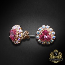 Auskari „Bermudu Trīsstūris IV (Rose)“ ar Swarovski™ kristāliem