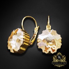 Auskari „Gorgona (Golden Shadow)“ ar Swarovski® kristāliem